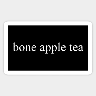 bone apple tea, white Sticker